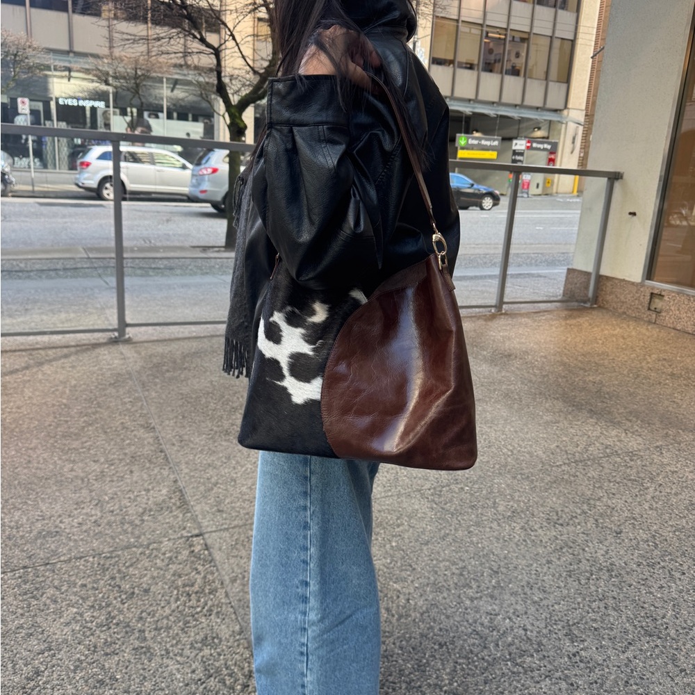 Brown and Black Women's Bag